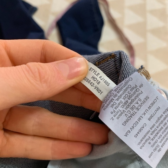 J crew high rise toothpick jeans dark point lake - Picture 4 of 7